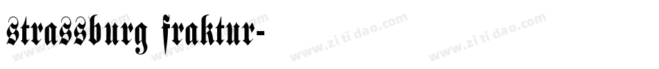 strassburg fraktur字体转换